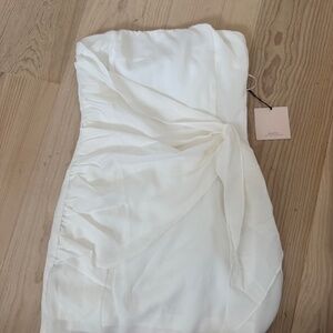 super down white mini dress
